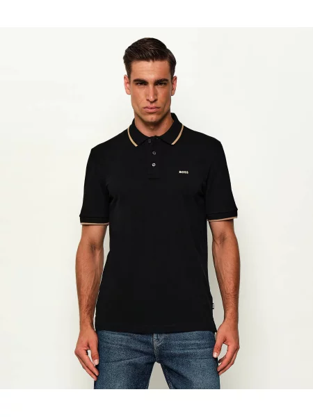 Tricou polo Boss Black negru