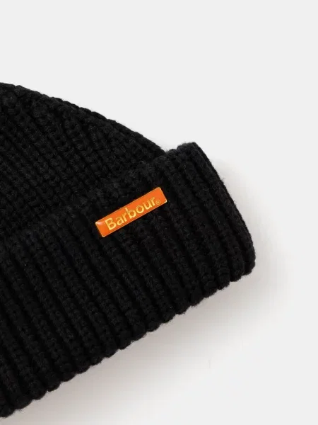 Шерстяная шапка Barbour черная