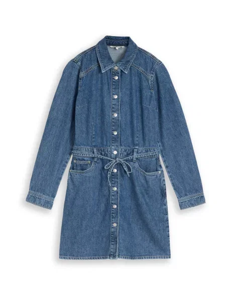 TOM TAILOR DENIM Rochie tip bluză albastru