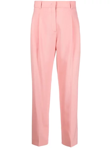 Pantaloni Ps Paul Smith de lână plisate roz