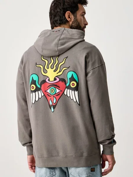 Hurley hanorac oversized pentru bărbați din Etam Psico gri