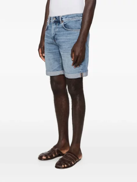 Pantaloni scurți din denim Gant albastru