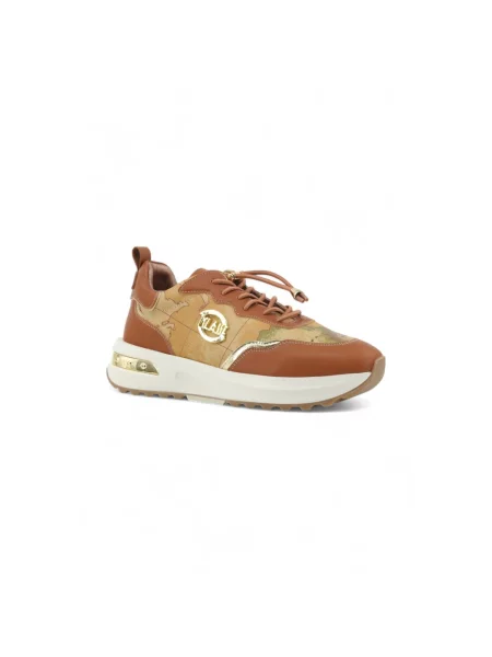 Sneakersy Alviero Martini 1a Classe na platformie brązowe