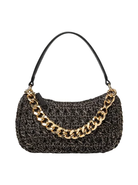 Torebka hobo Twinset skórzana czarna