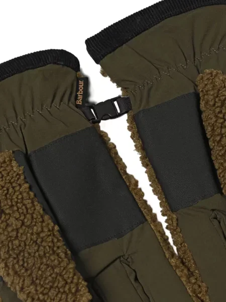 Mănuși Barbour din fleece cu cataramă verde