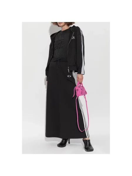 Lniana bluza Balenciaga z logo czarna