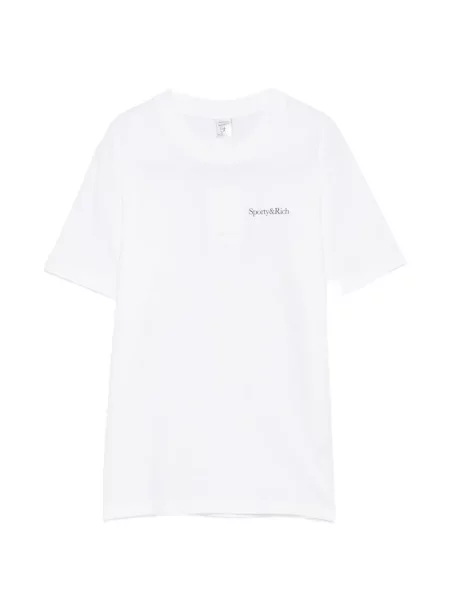 Tricou Sporty & Rich cu imagine alb