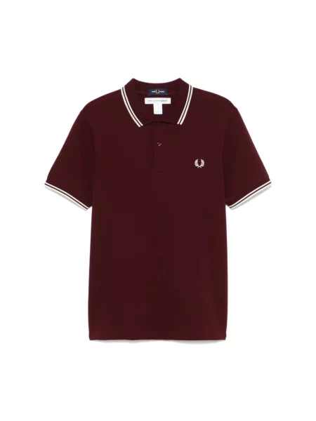Koszulka polo Comme Des Garcons z logo czerwona