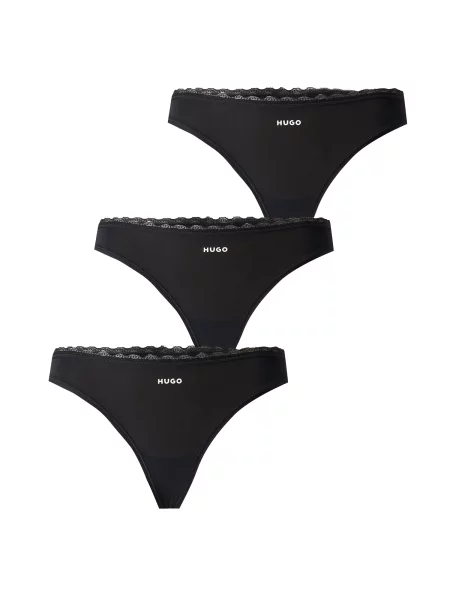 HUGO Tanga negru alb