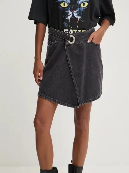 Karl Lagerfeld Jeans fusta jeans mini evazati negru