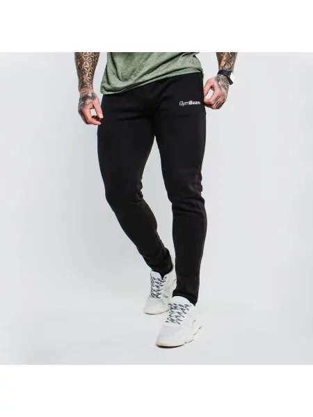 Spodnie dresowe fitness Slimfit czarne