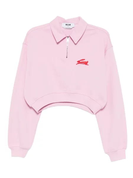 Top Msgm cu broderie roz