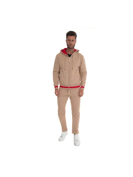 Komplet dresowy Kiton z logo beżowy