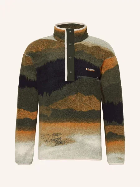 Columbia Fleecový Svetr Troyer Helvetia™ Ii tmavě zelená/ tmavě oranžová černá