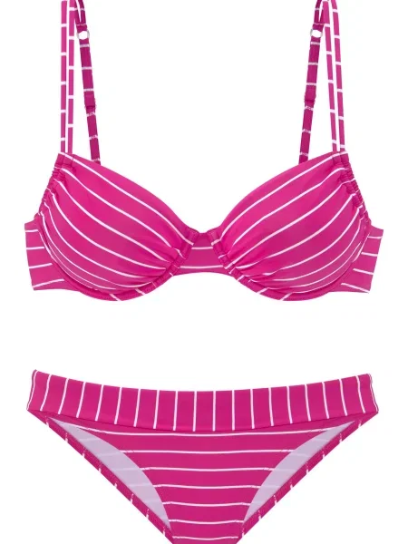 VIVANCE Bikiny pink bílá