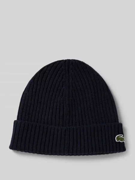 Czapka zimowa Lacoste navy blue niebieska