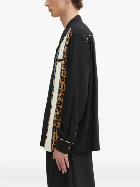 Риза Wacko Maria с принт черно