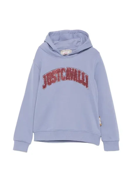 Bluza z kapturem dziecięca Just Cavalli niebieska