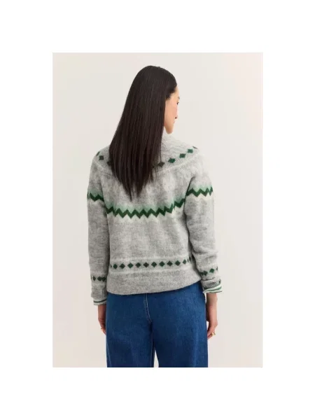 Dzianinowy sweter Bugatti szary
