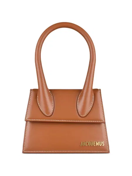 Geantă shopper Jacquemus cu autograf maro