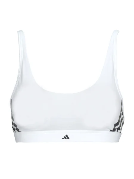 Pruhovaná podprsenka Adidas biela
