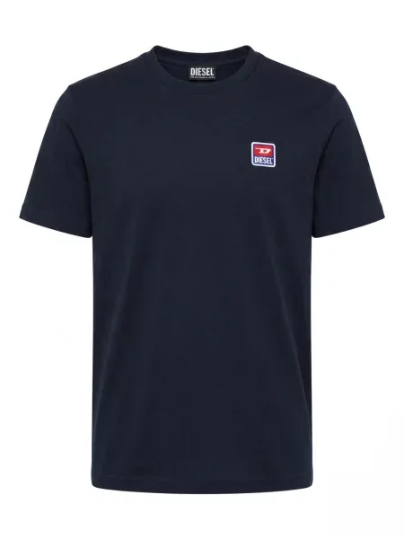 DIESEL Tricou T-JUST bleumarin