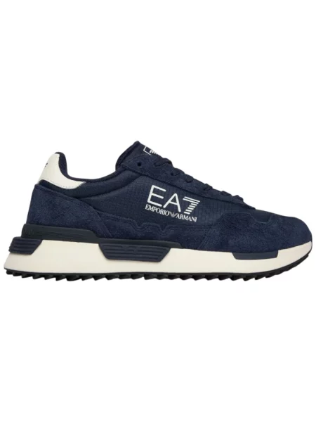 Sneakersy Emporio Armani Ea7 skórzane niebieskie