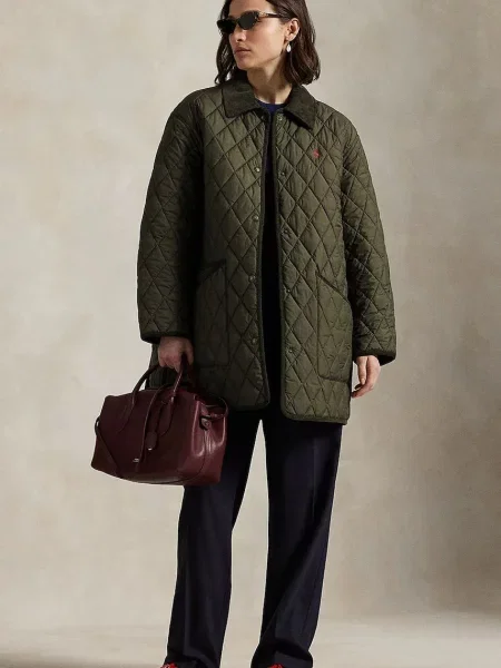 Polo Ralph Lauren geacă de tranziție pentru femei verde