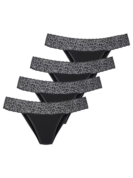LASCANA Slip gri negru
