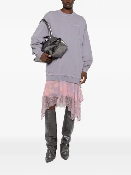 Rochie midi Diesel din dantelă violet