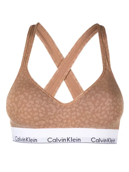 Sutien Calvin Klein Underwear cu imagine cu model leopard maro