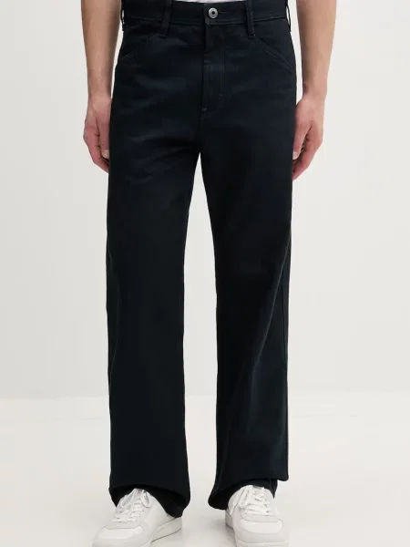 G-Star spodnie regularne Relaxed Straight granatowe