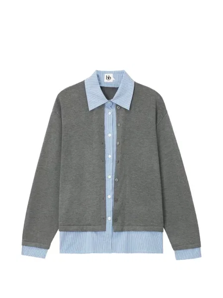 Cardigan B+ab cu dungi gri