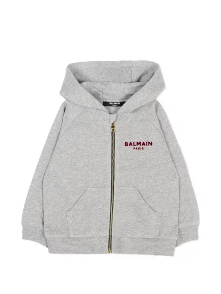 Bluza z kapturem dziecięca Balmain szara