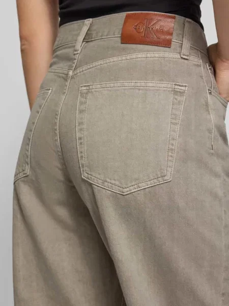 Jeansy barrel z czystej bawełny Calvin Klein Jeans