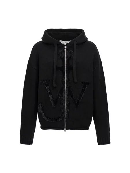 Bluza z kapturem Jw Anderson z kapturem czarna