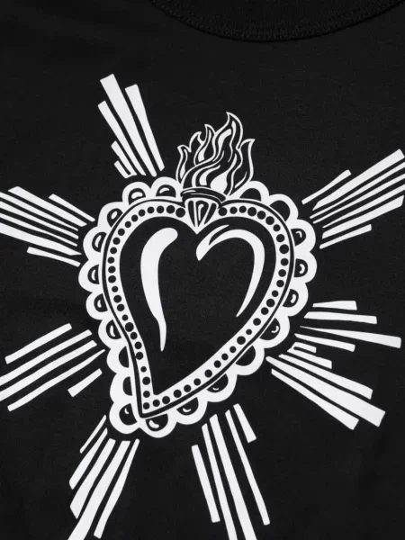 Szív mintás póló Dolce & Gabbana fekete