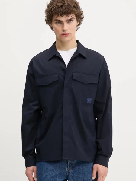 PS Paul Smith cămașă bleumarin cu guler clasic regular