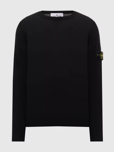 Джемпер з вовни Stone Island чорний
