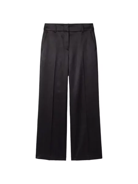 Pantaloni Reformation din satin negru
