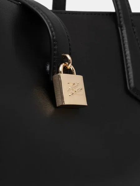 Кожаная сумка Karl Lagerfeld K/Autograph с автографом черная