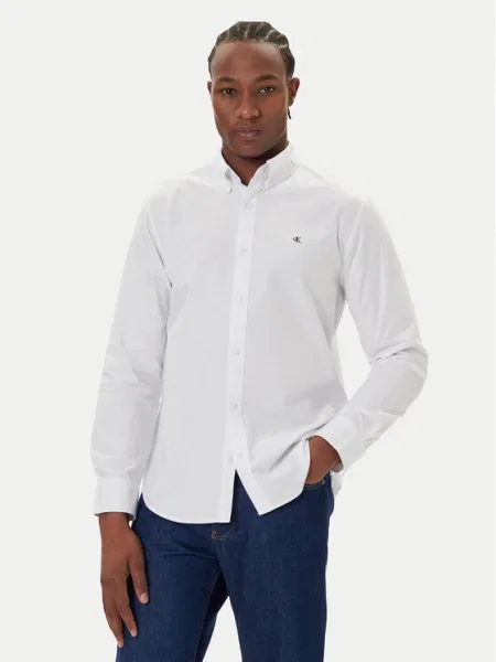 Calvin Klein Jeans Риза Oxford Classic бял
