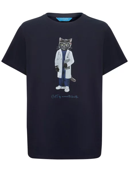 Cat e Lolette Tričko Doctor Cat' modrá
