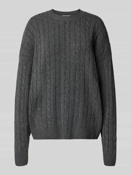 Sweter z dzianiny z wzorem warkocza Review