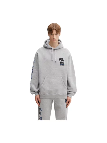 Bluza z kapturem By Parra z kapturem szara