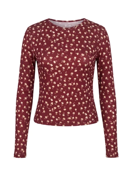 ABOUT YOU Tricou Rosanna crem / bordeaux roșu