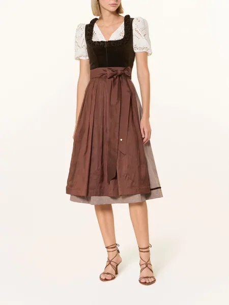 Alpenherz Dirndl Halenka Lou Z Děrované Krajky bílá