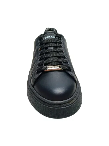 Sneakersy Pollini skórzane czarne
