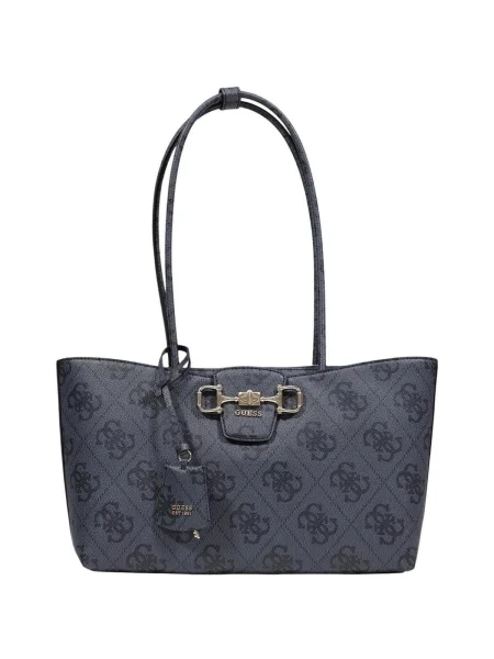 Geantă de mână Guess cu autograf gri