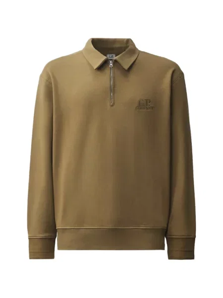 Tricou polo C.p. Company cu broderie maro